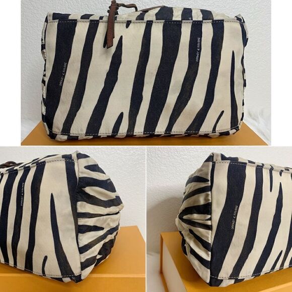 Dooney and Bourke Vintage Zebra Print Drawstring Bag - Picture 12 of 13